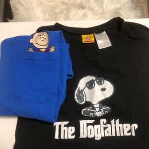 Set of 2 graphic t-shirts (peanuts collection)